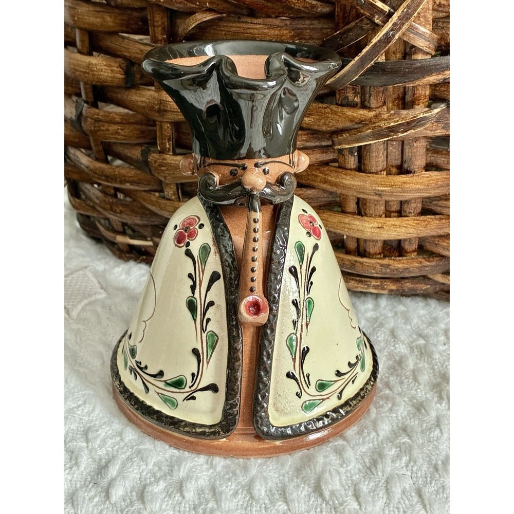 Hungarian Miska Kancso Handmade Hand Painted Artisan Folk Art Pottery Jug